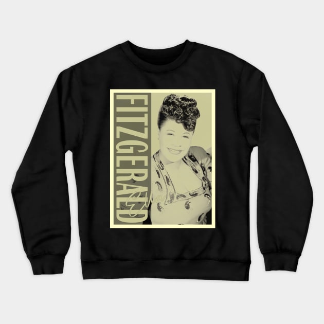 Smooth Details - Ella Fitzgerald Crewneck Sweatshirt by Gainy Rainy